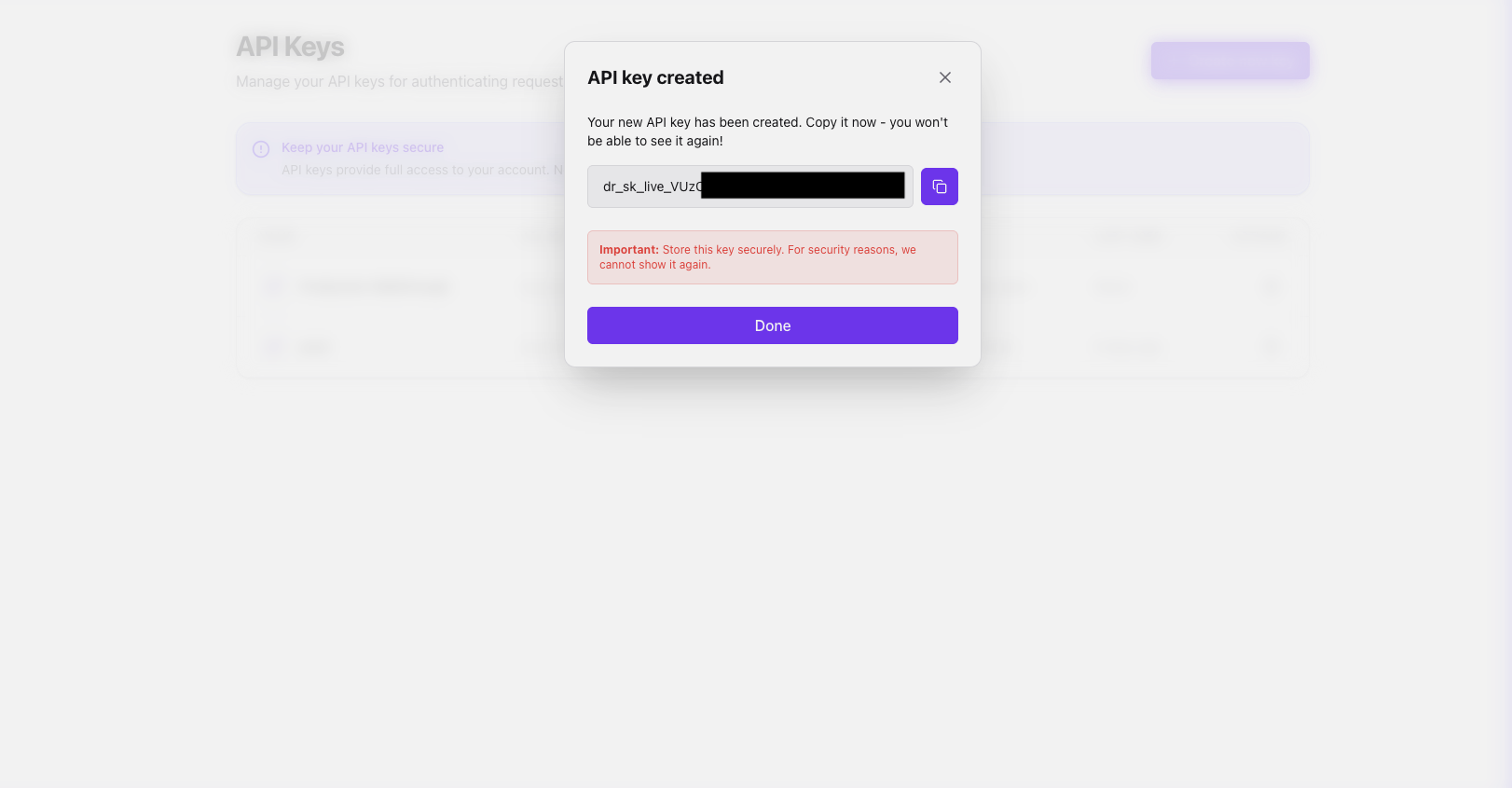 API Key Revealed